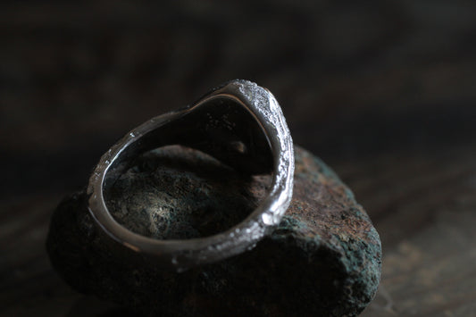 Melt Sun series | Goldenhills Turquoise | 900 coin style silver| 10k gold bezel