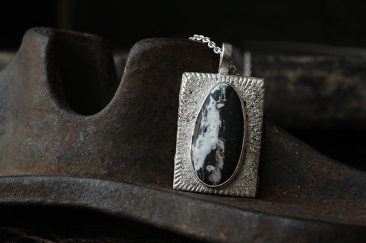 White Buffalo Turquoise Pendant