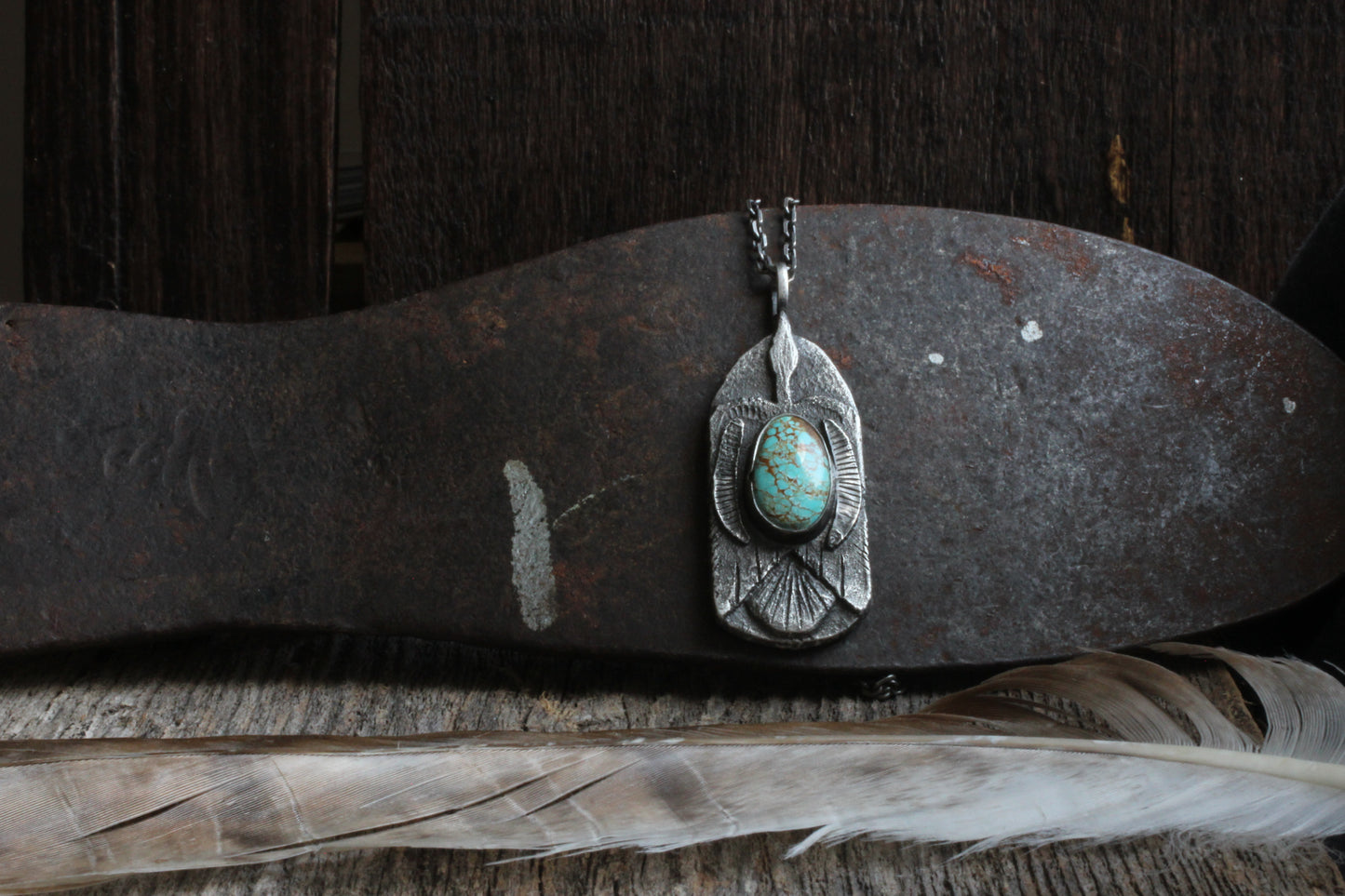 Goose Top Pendant | No. 8 Turquoise