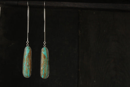 Threaded Turquoise Earrings