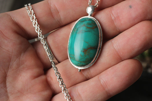 Golden Wisps Pendant | Sonoran Turquoise