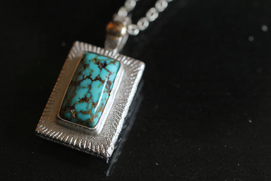 Kingman Brown Web | sand and sun | silver950, 10k Gold