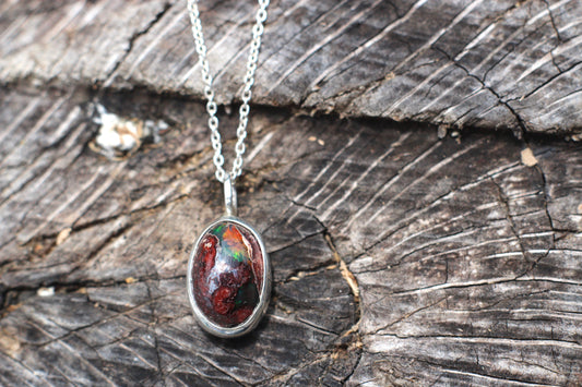 Pitchblack Opal Pendant