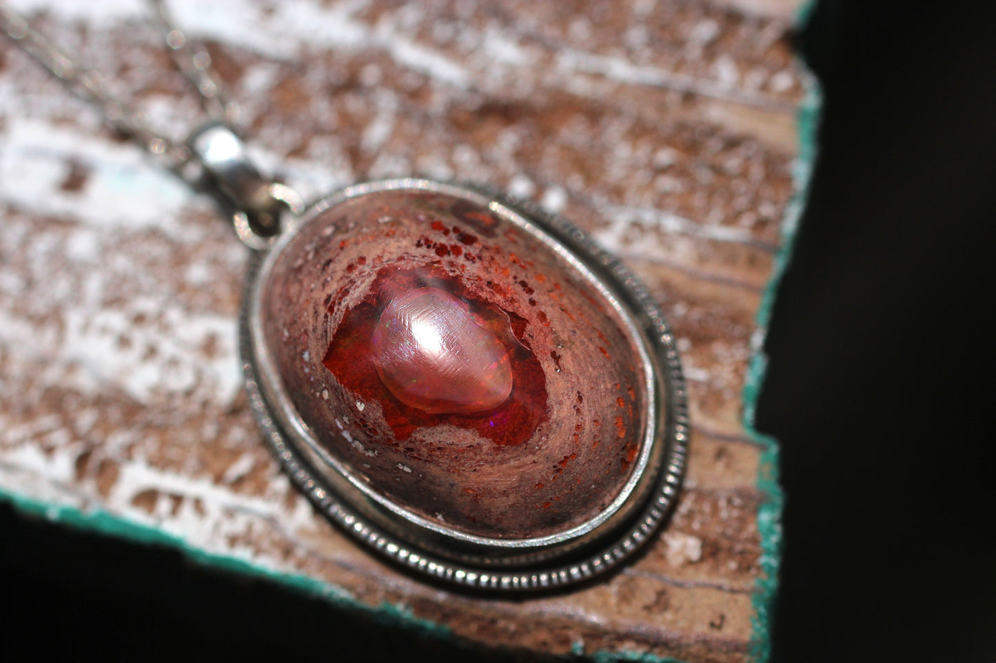 Bright Red Pendant | Opal