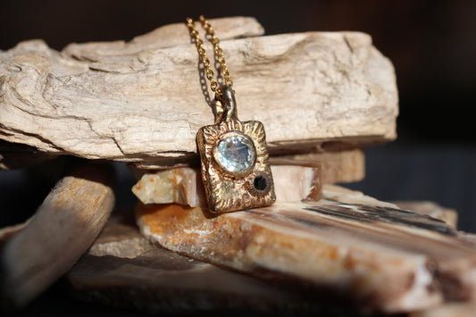 Spinel and Aquamarine Pendant