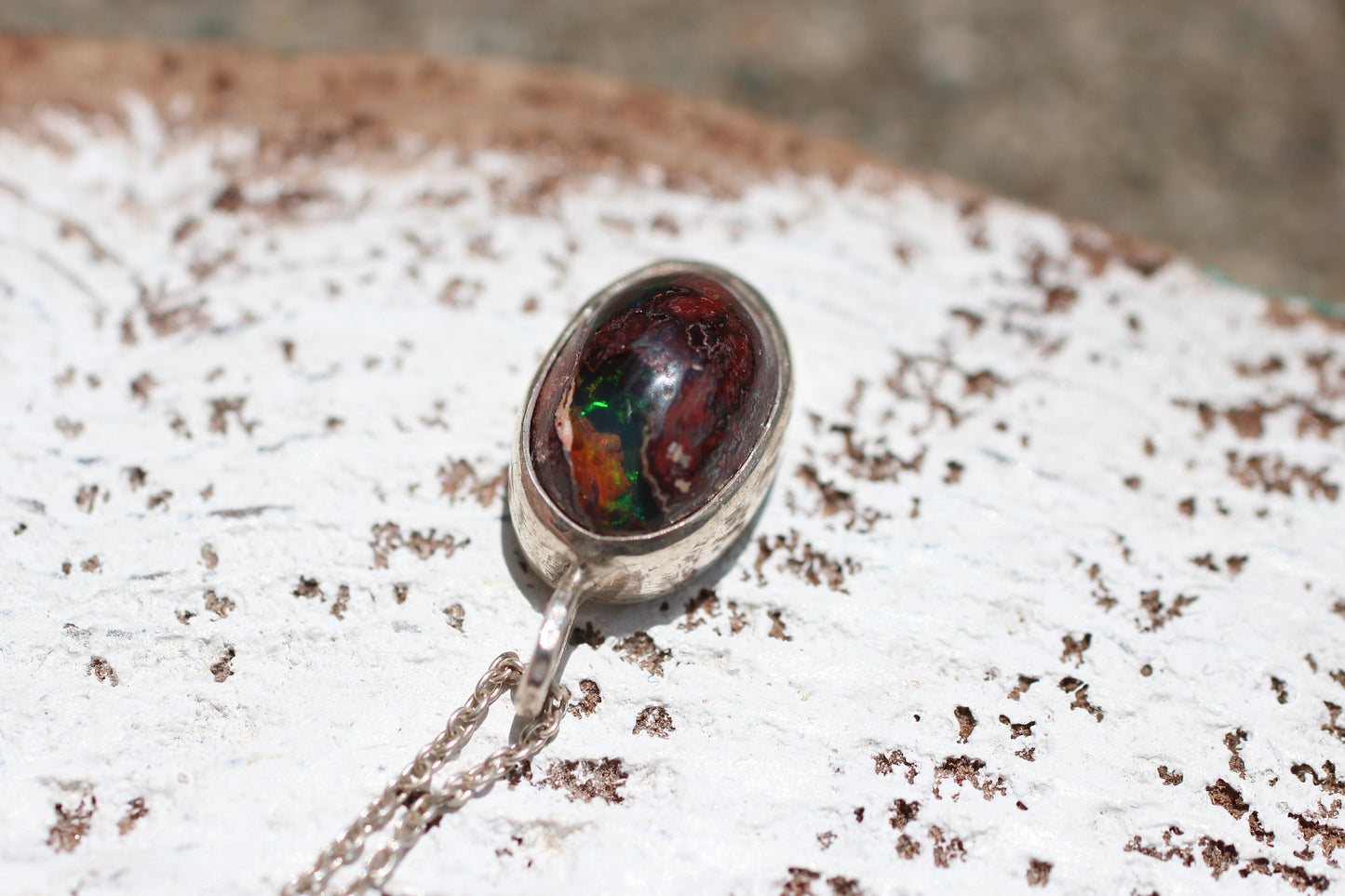 Pitchblack Opal Pendant