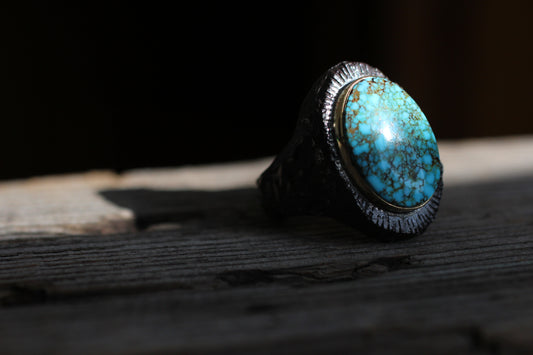 Melt 1 Series Black & Gold #3 | Kingman Turquoise (natural)