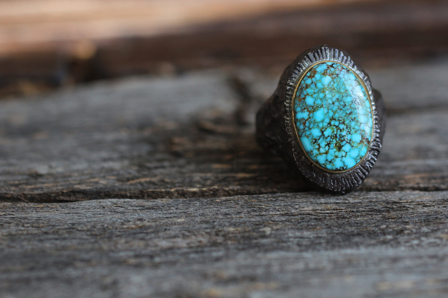 Melt 1 Series Black & Gold #3 | Kingman Turquoise (natural)