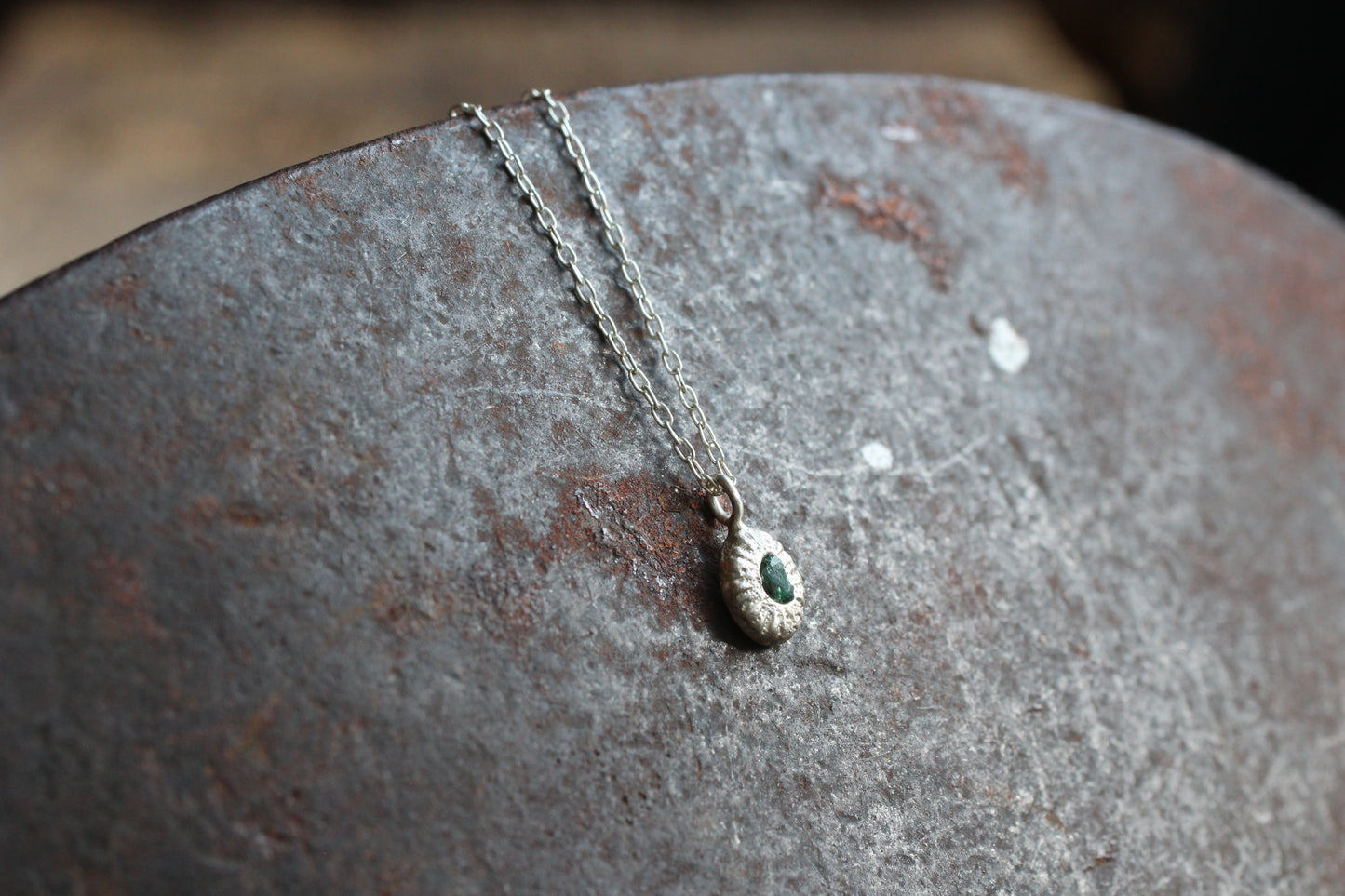 Sand Sun Pendant #2 | Emerald