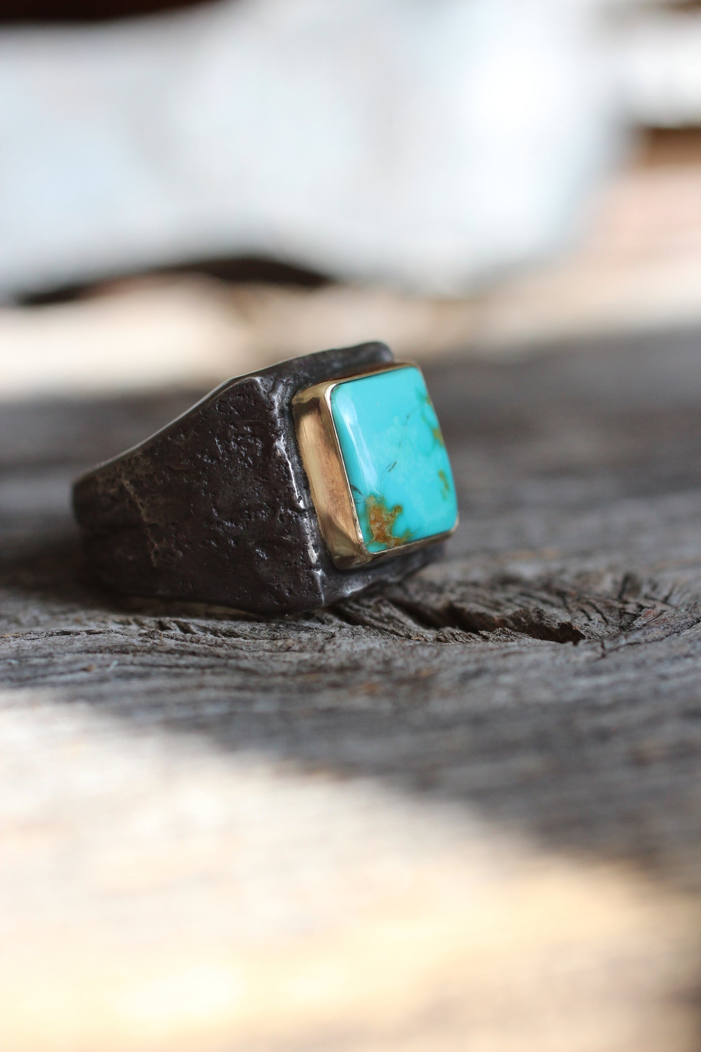 Melt 1 Series Black & Gold #2 | Royston Turquoise