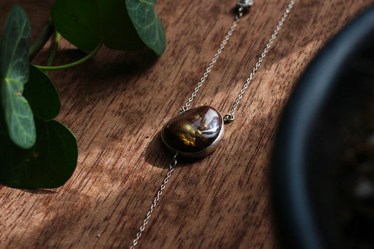 Spinel & Fire Agate Pendant