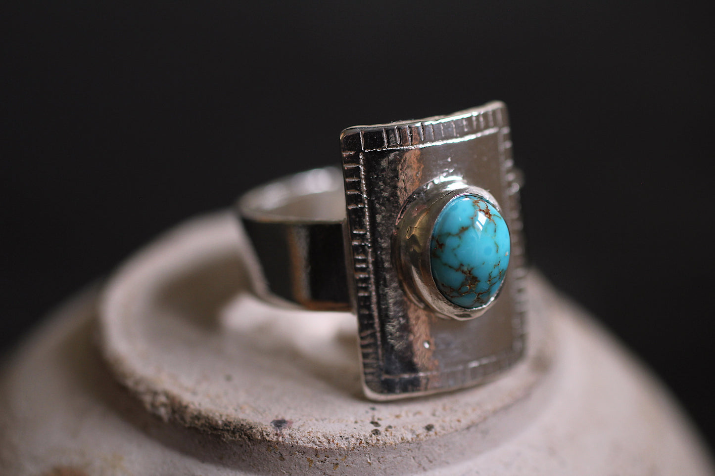 adobe door | Lone Mt turquoise | silver 950