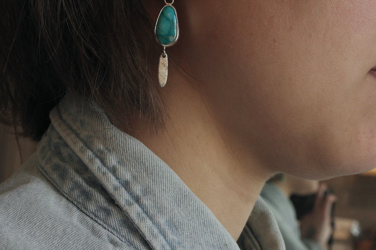 Royston Ribbon Turquoise Earrings #2