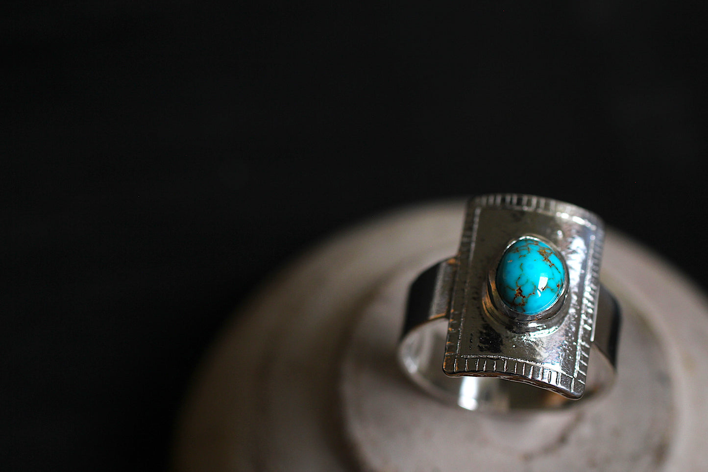 adobe door | Lone Mt turquoise | silver 950