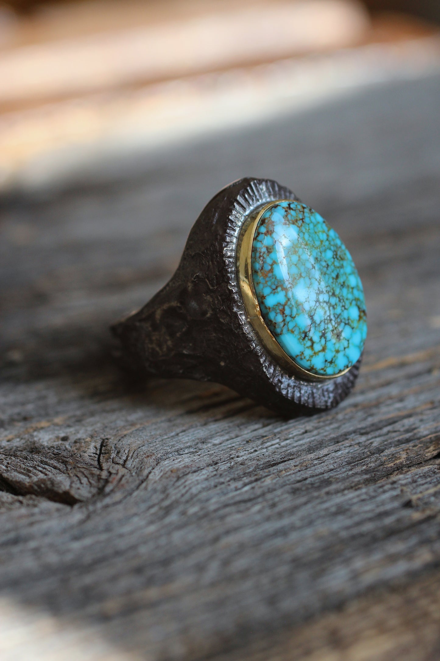 Melt 1 Series Black & Gold #3 | Kingman Turquoise (natural)