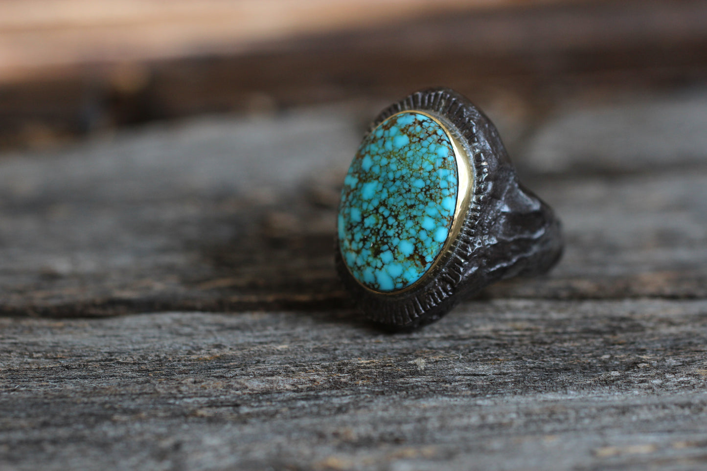 Melt 1 Series Black & Gold #3 | Kingman Turquoise (natural)