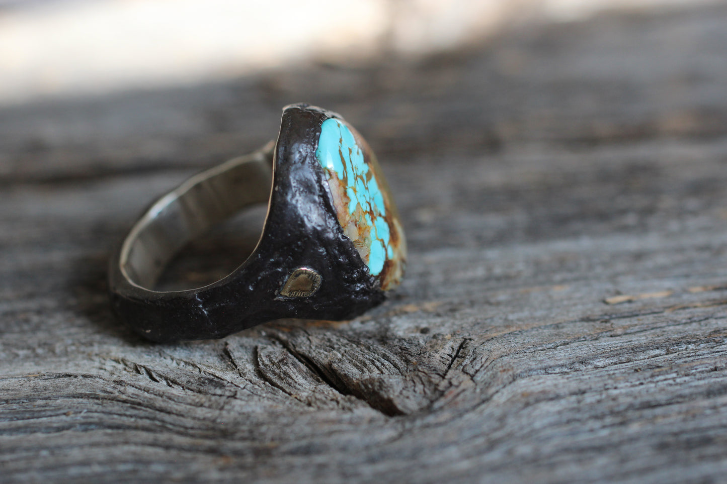 Melt 1 Series Black & Gold #1 | Royston Ribbon Turquoise