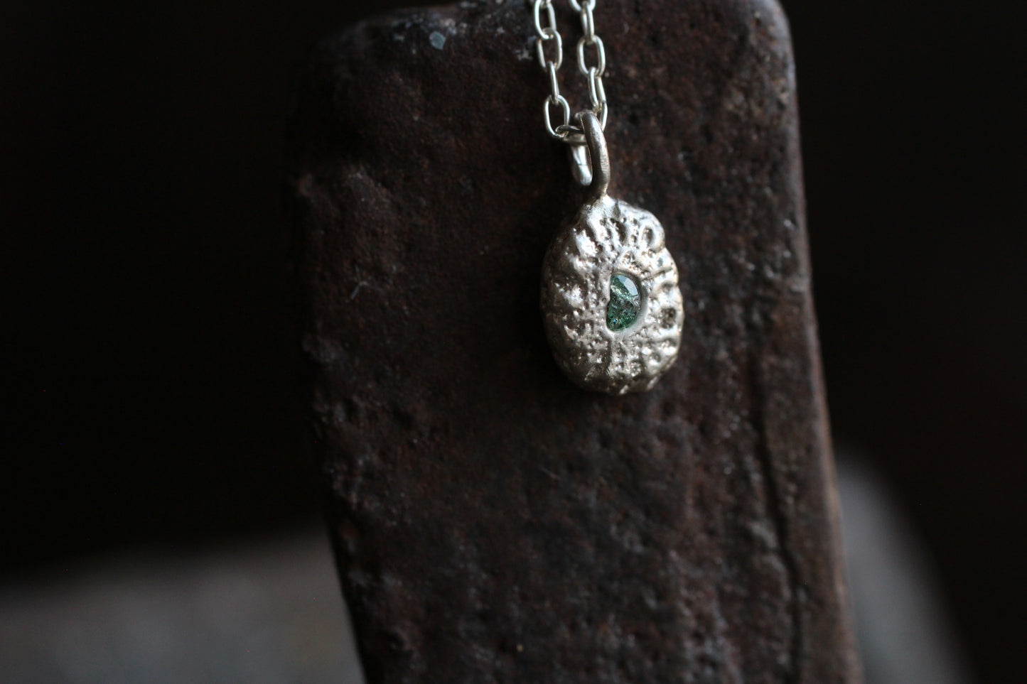 Sand Sun Pendant #1 | Emerald