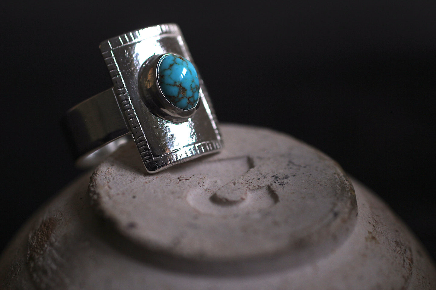 adobe door | Lone Mt turquoise | silver 950