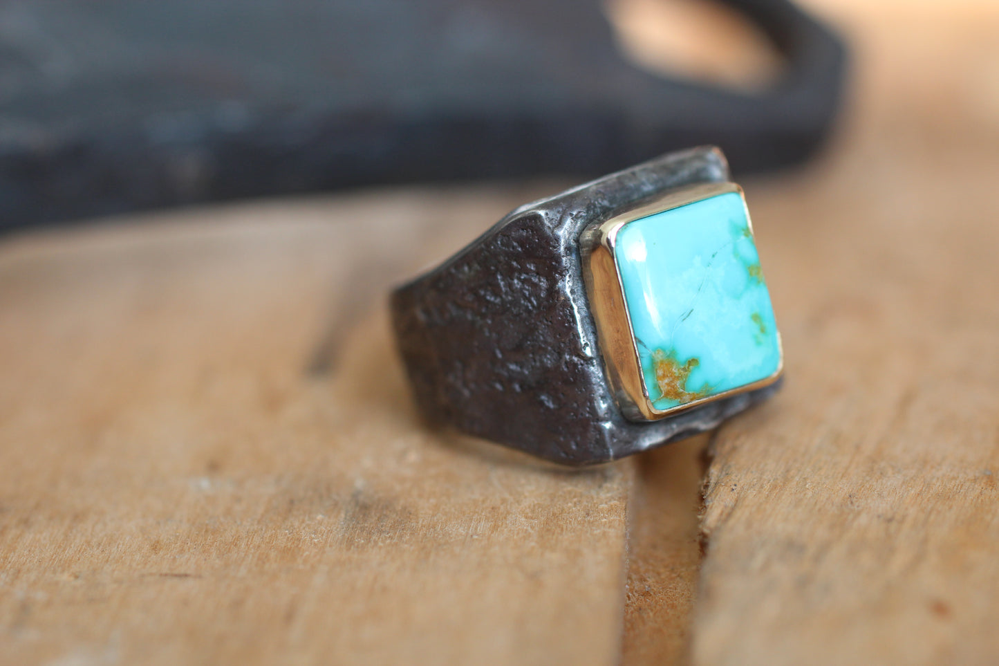 Melt 1 Series Black & Gold #2 | Royston Turquoise