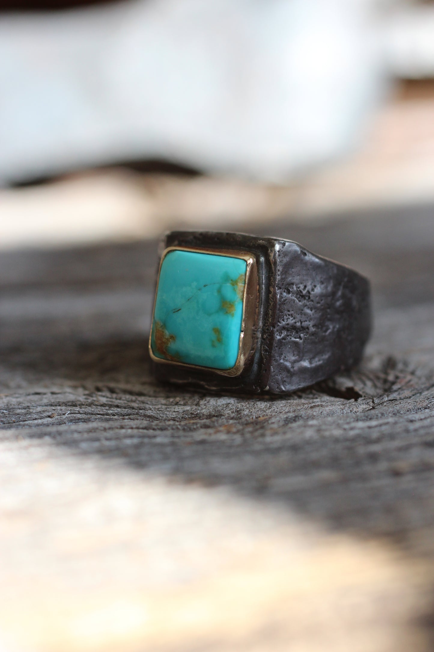 Melt 1 Series Black & Gold #2 | Royston Turquoise