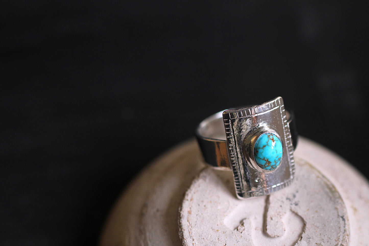 adobe door | Lone Mt turquoise | silver 950