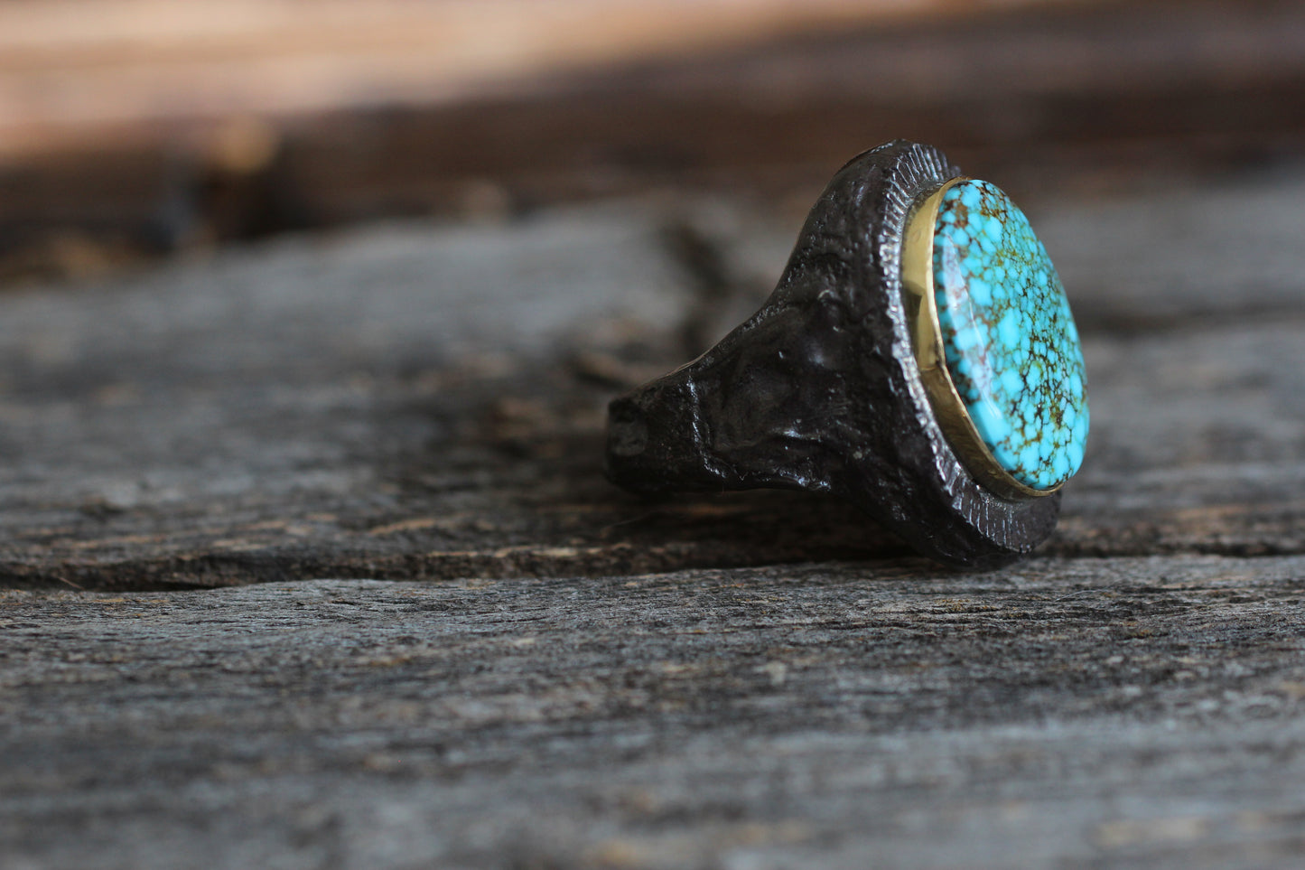 Melt 1 Series Black & Gold #3 | Kingman Turquoise (natural)