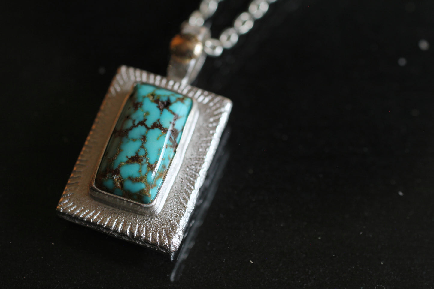 Kingman Brown Web | sand and sun | silver950, 10k Gold