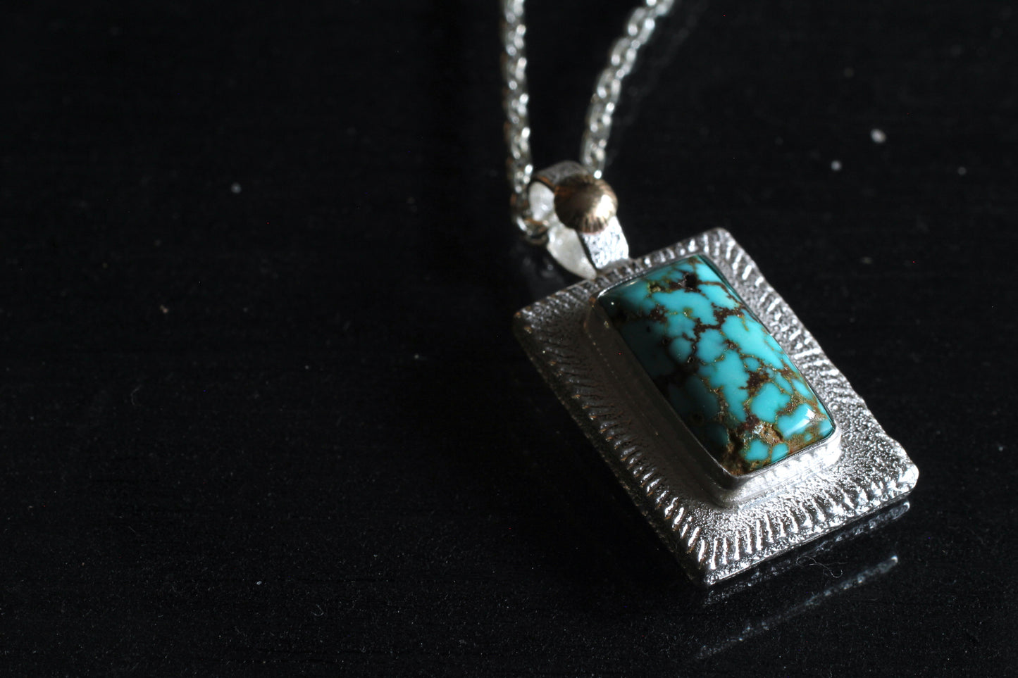 Kingman Brown Web | sand and sun | silver950, 10k Gold