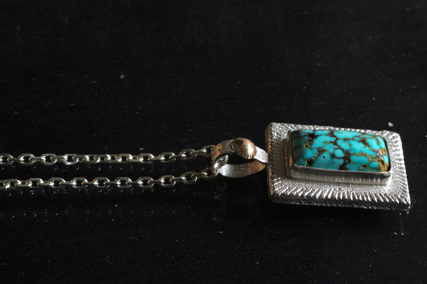 Kingman Brown Web | sand and sun | silver950, 10k Gold