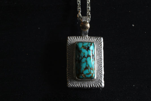 Kingman Brown Web | sand and sun | silver950, 10k Gold