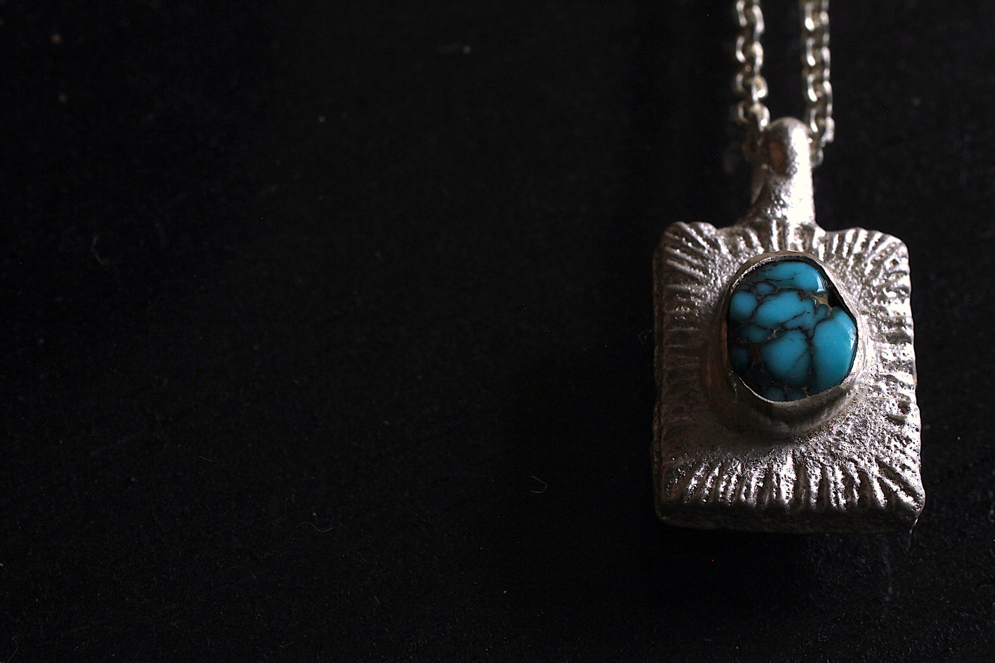 Apach Blue Turquoise | sand casted necklace