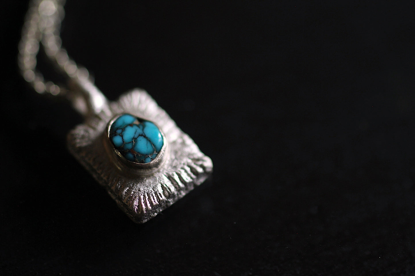 Apach Blue Turquoise | sand casted necklace