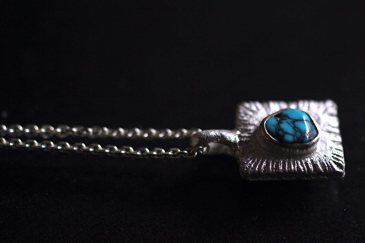 Apach Blue Turquoise | sand casted necklace