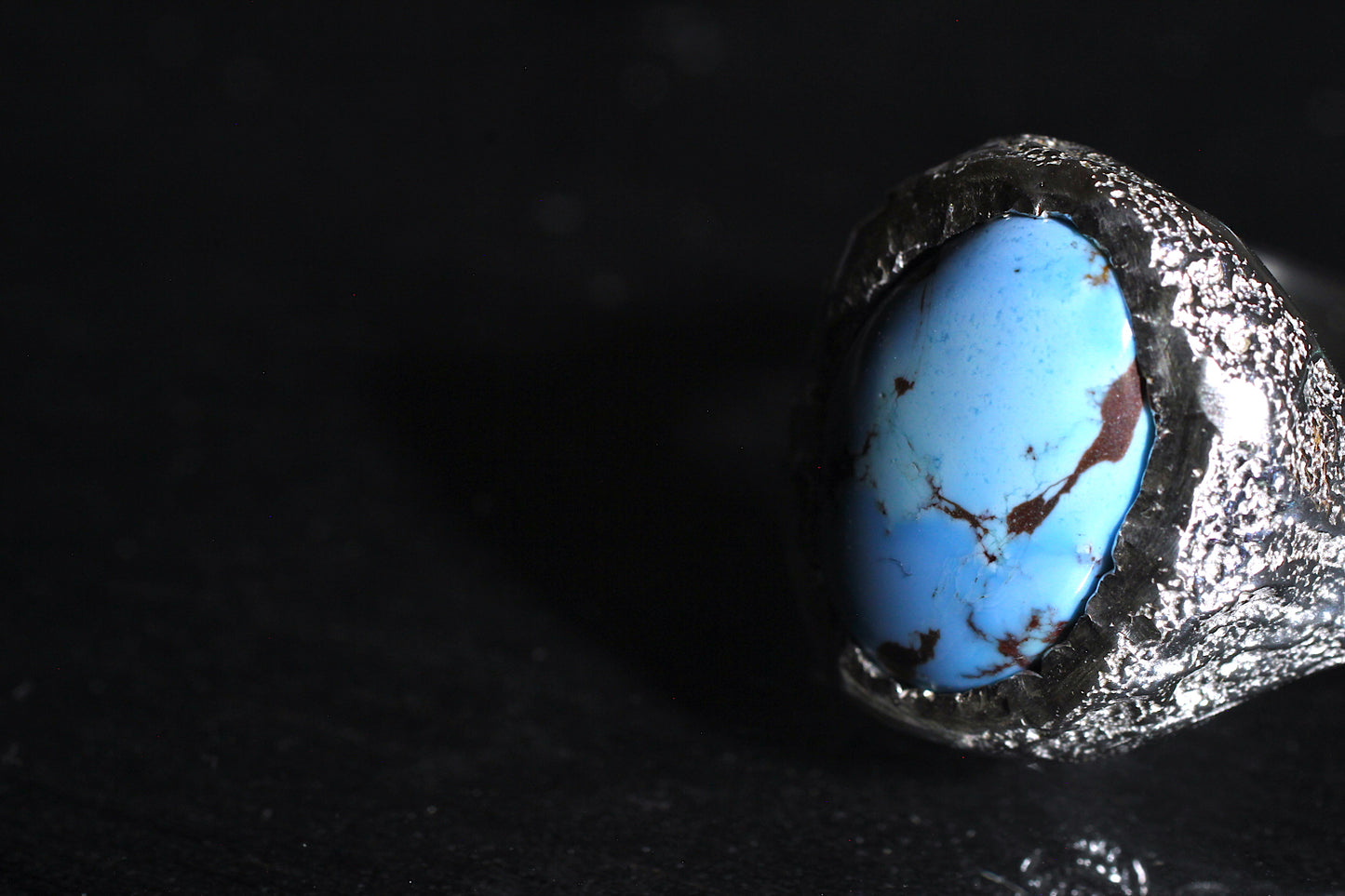 Melt 1 Ring | Goldenhills Turquoise | 900 coin style silver