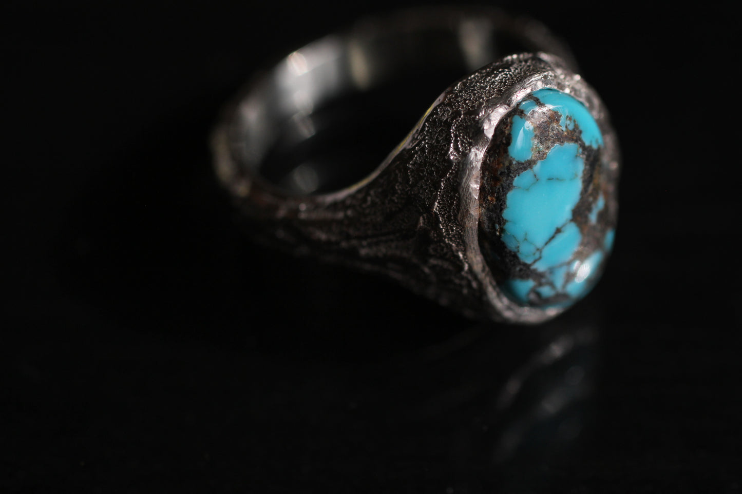 Melt 1 Ring | Sierra Nevada Turquoise | 900 coin style silver