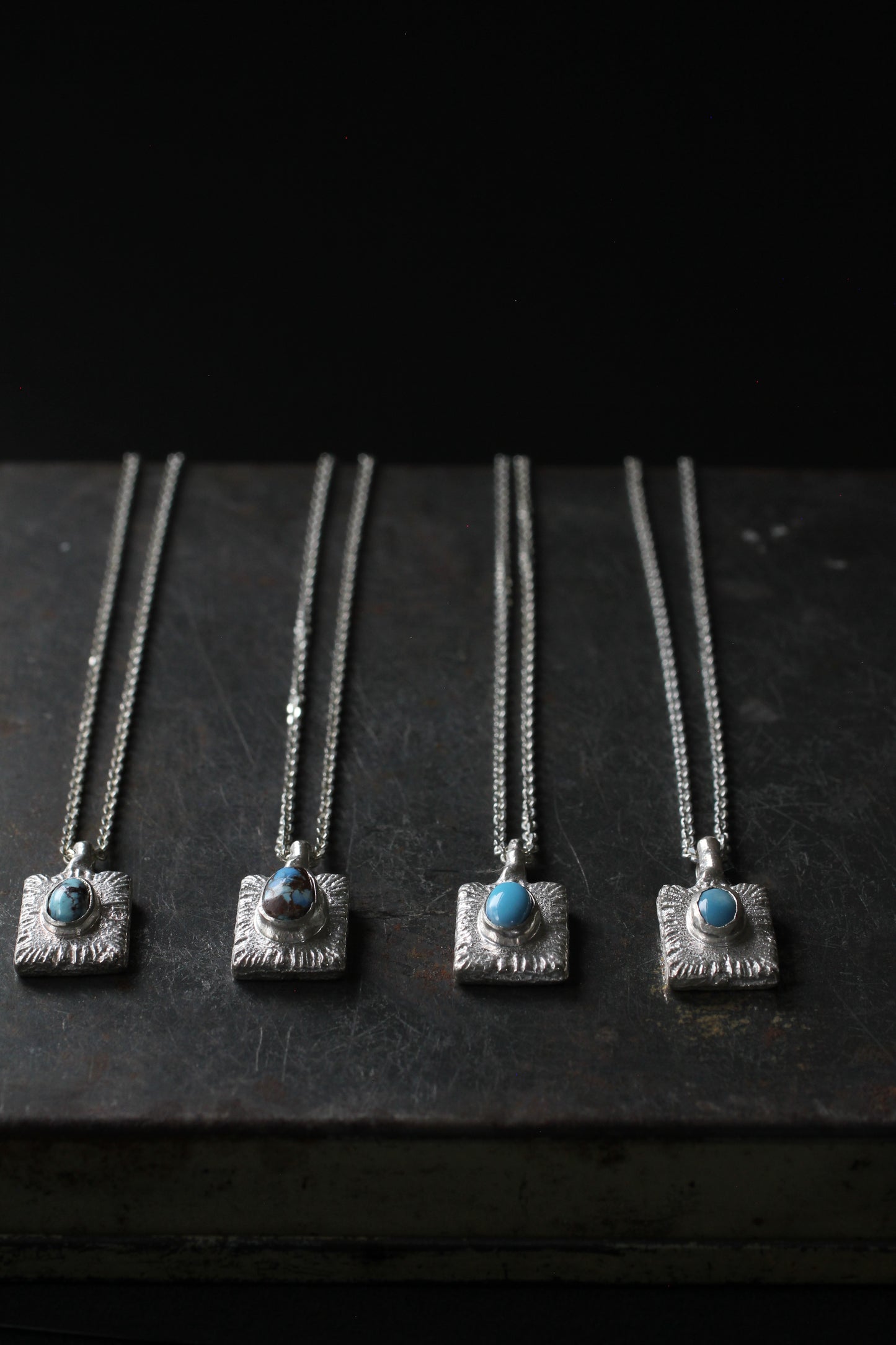 Golden hill turquoise | Sand casted | silver 950