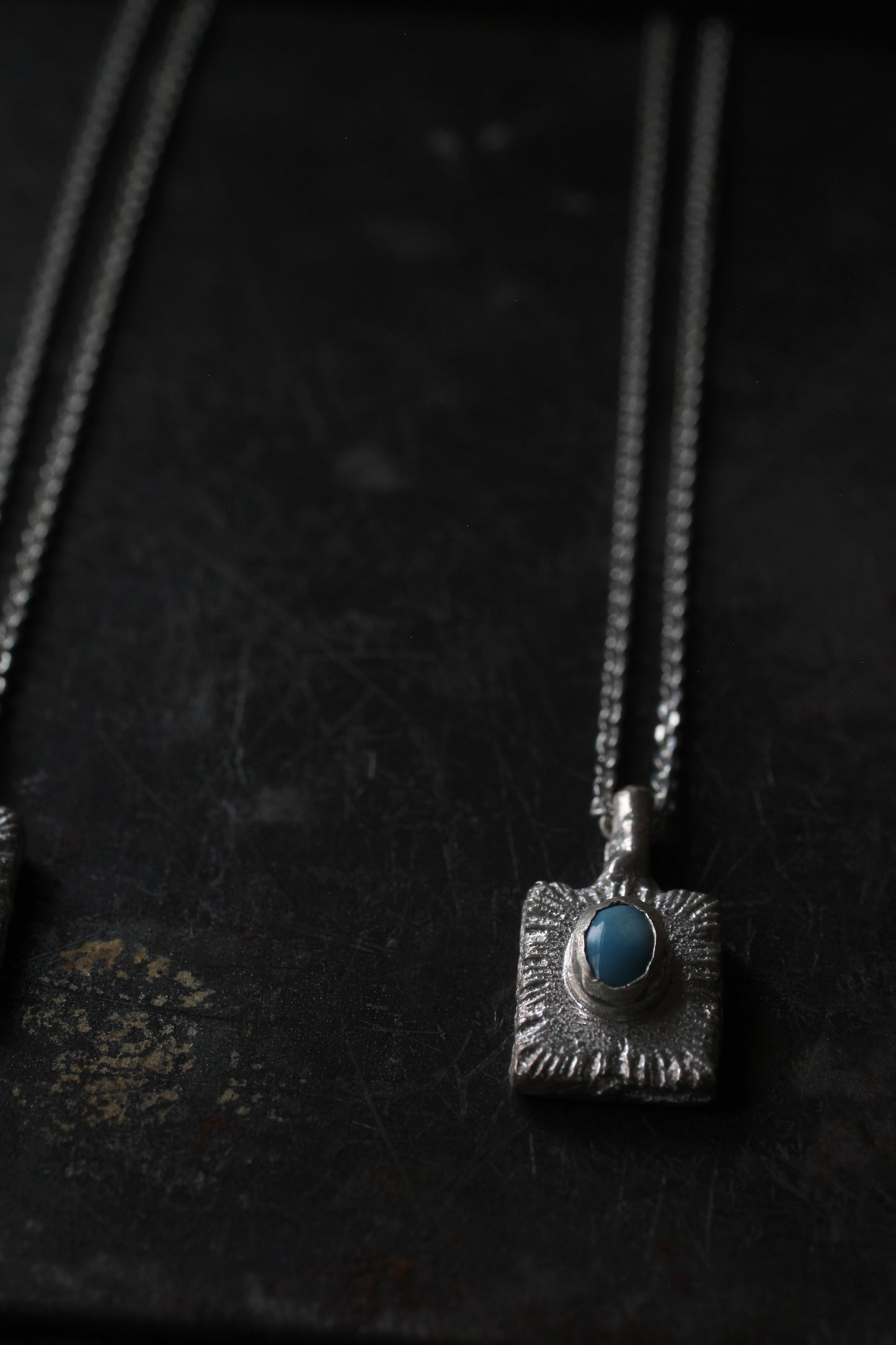Golden hill turquoise | Sand casted | silver 950