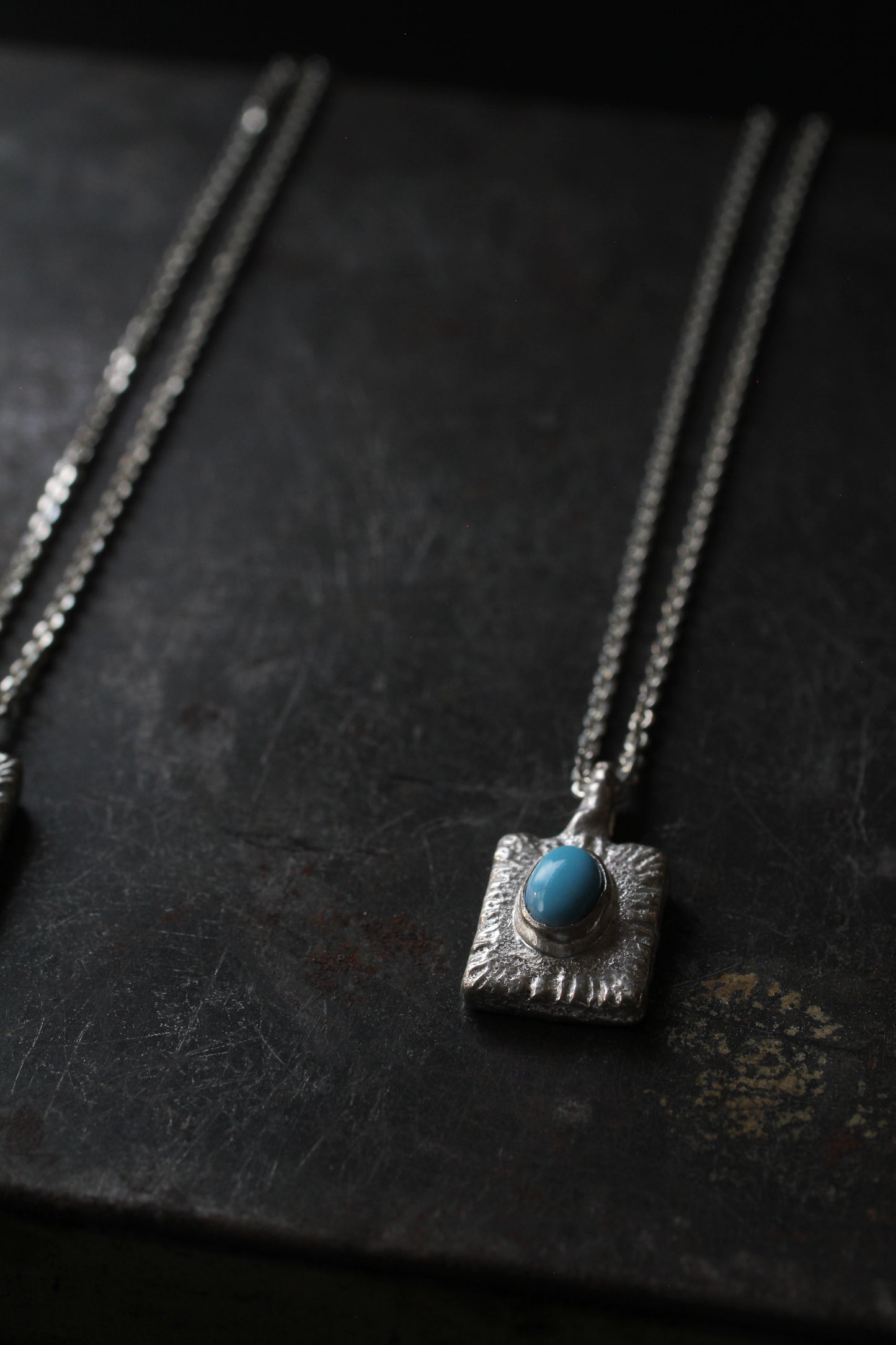 Golden hill turquoise | Sand casted | silver 950