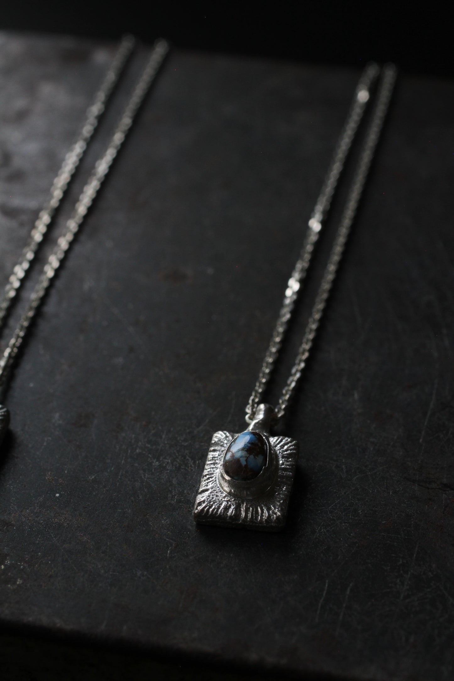 Golden hill turquoise | Sand casted | silver 950