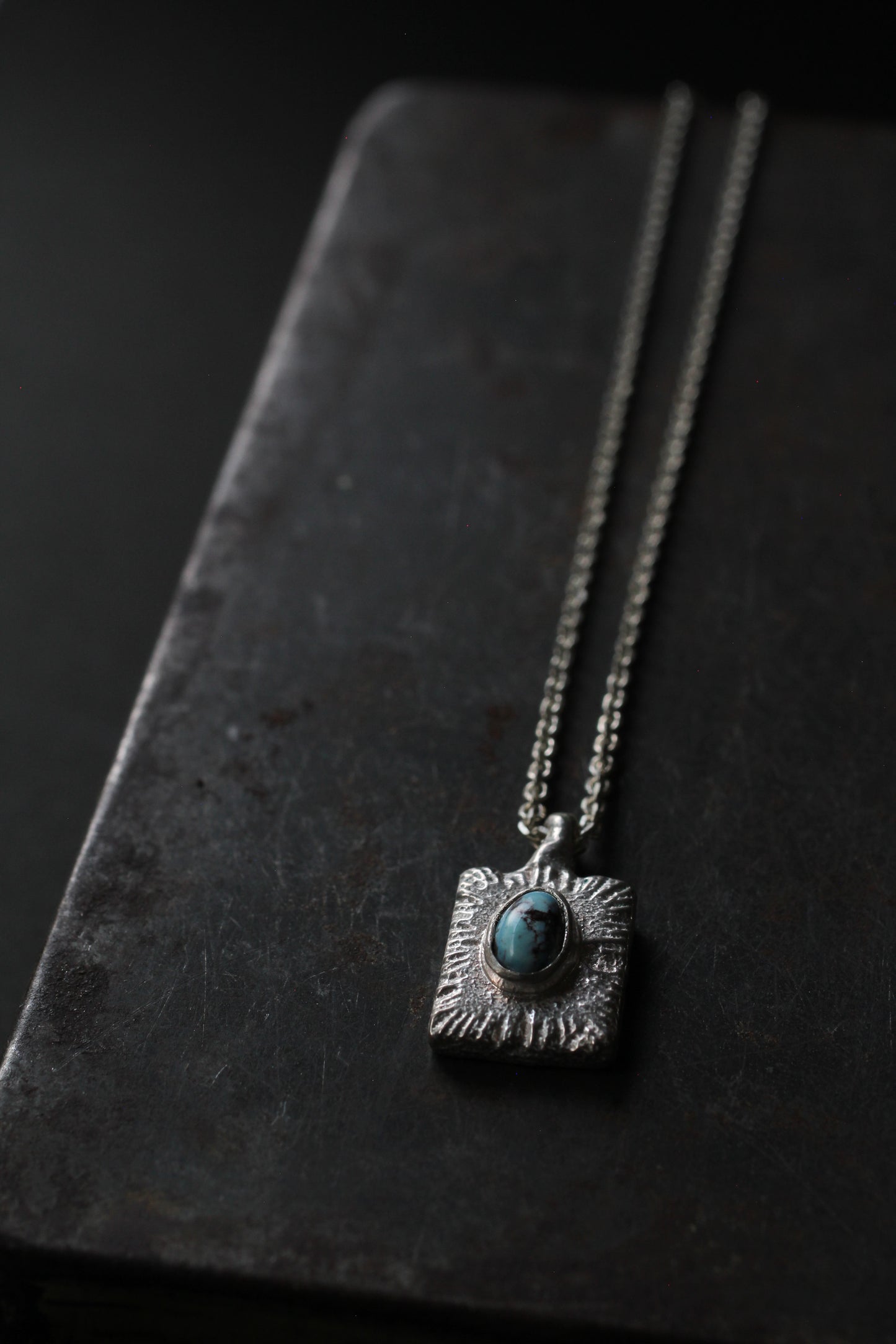 Golden hill turquoise | Sand casted | silver 950