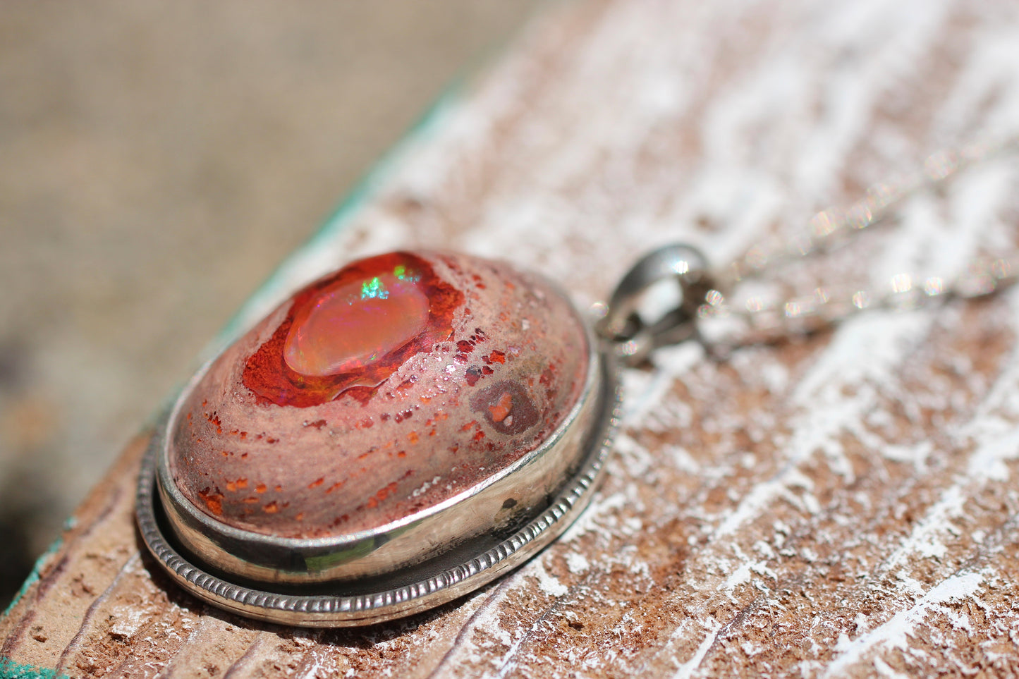 Bright Red Pendant | Opal