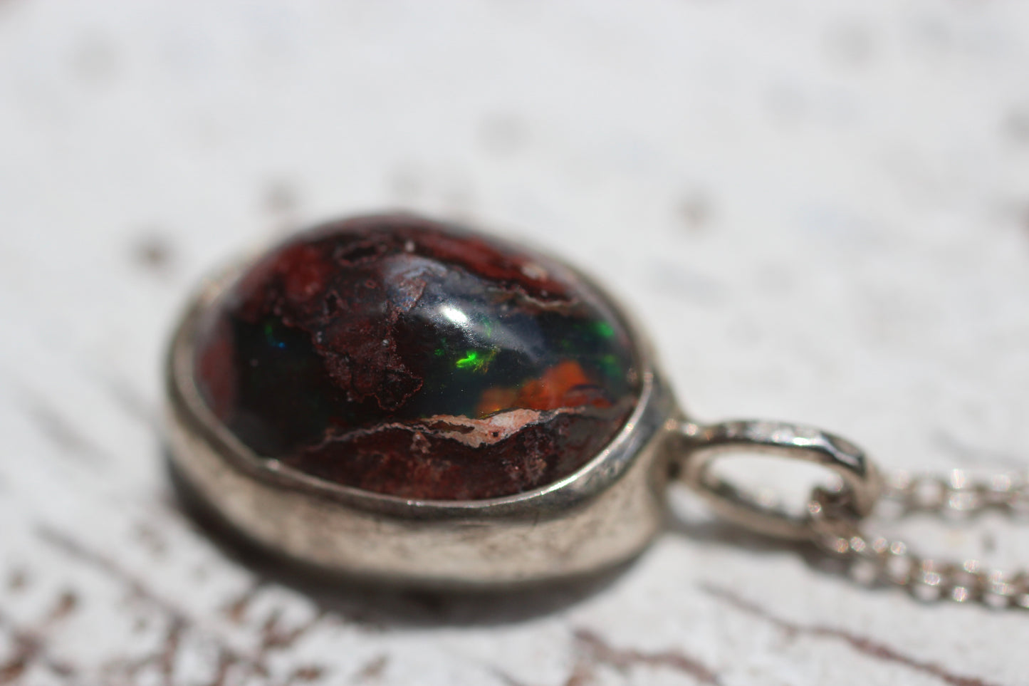 Pitchblack Opal Pendant