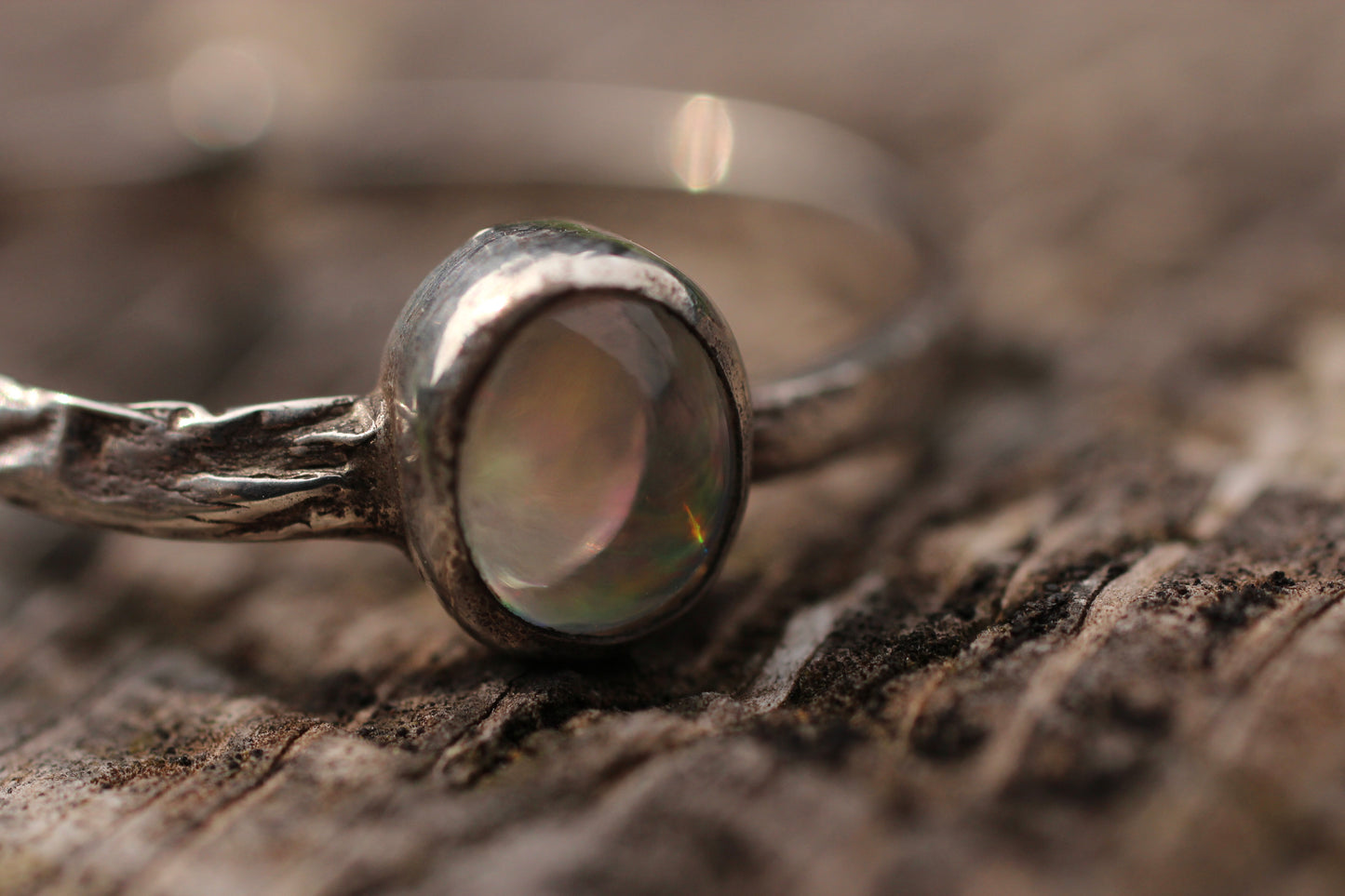 Glass Opal Ring 
