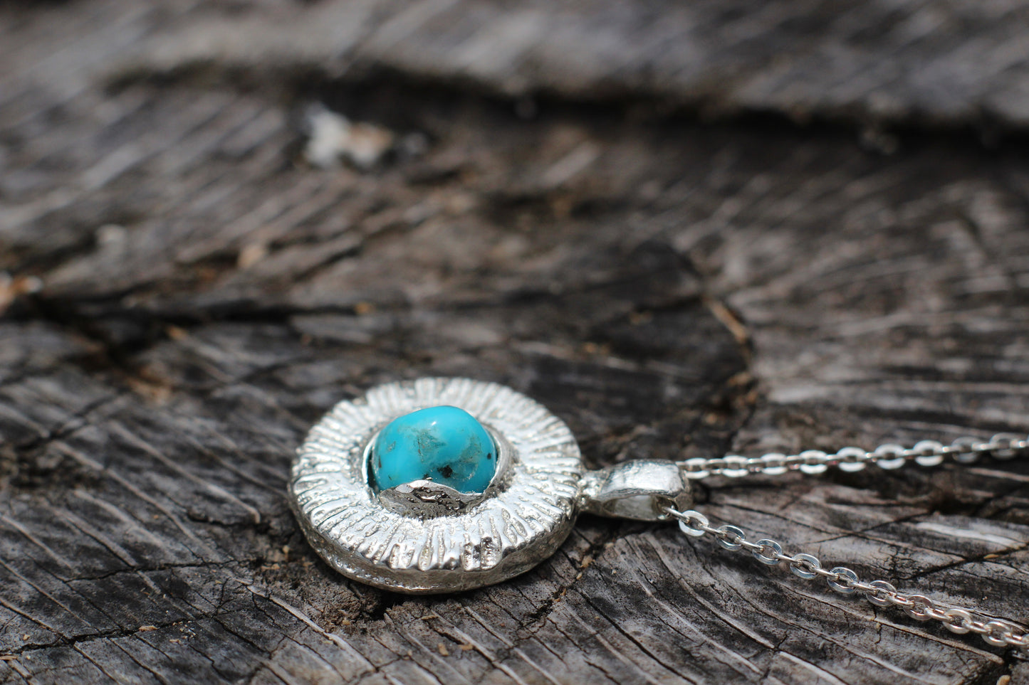Shining Silver Pendant | Turquoise