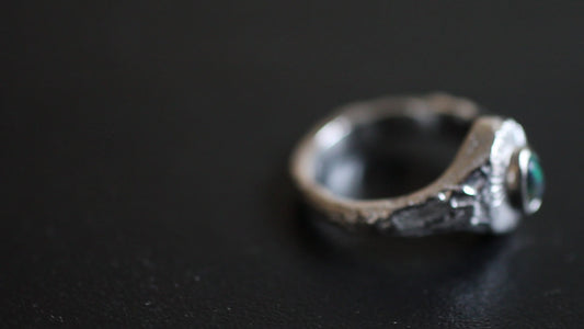 Melt Sun series | Ethiopian opal |900 coin style silver